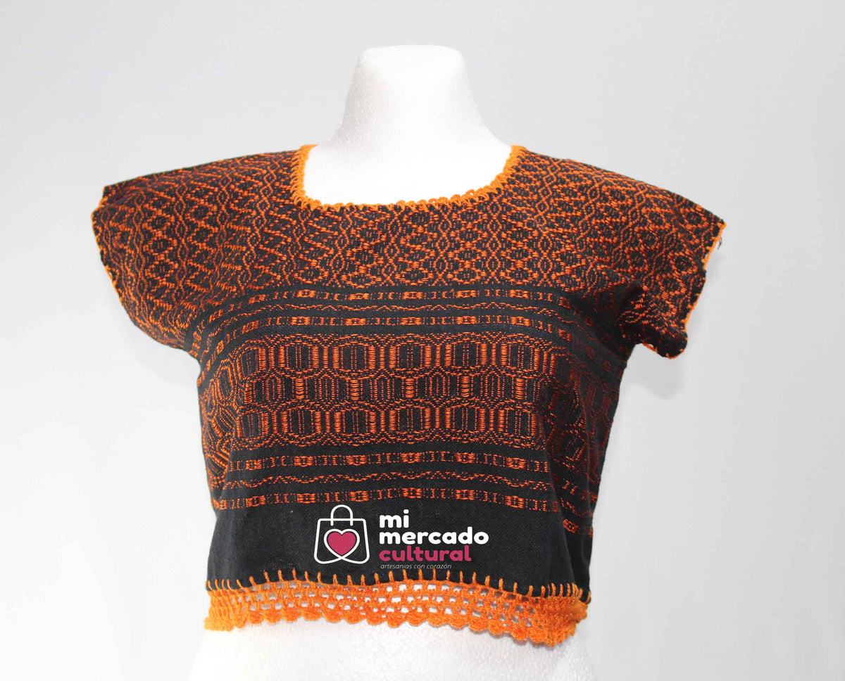 Blusa Ombliguera de telar, Oaxaca, – Mi Mercado Cultural