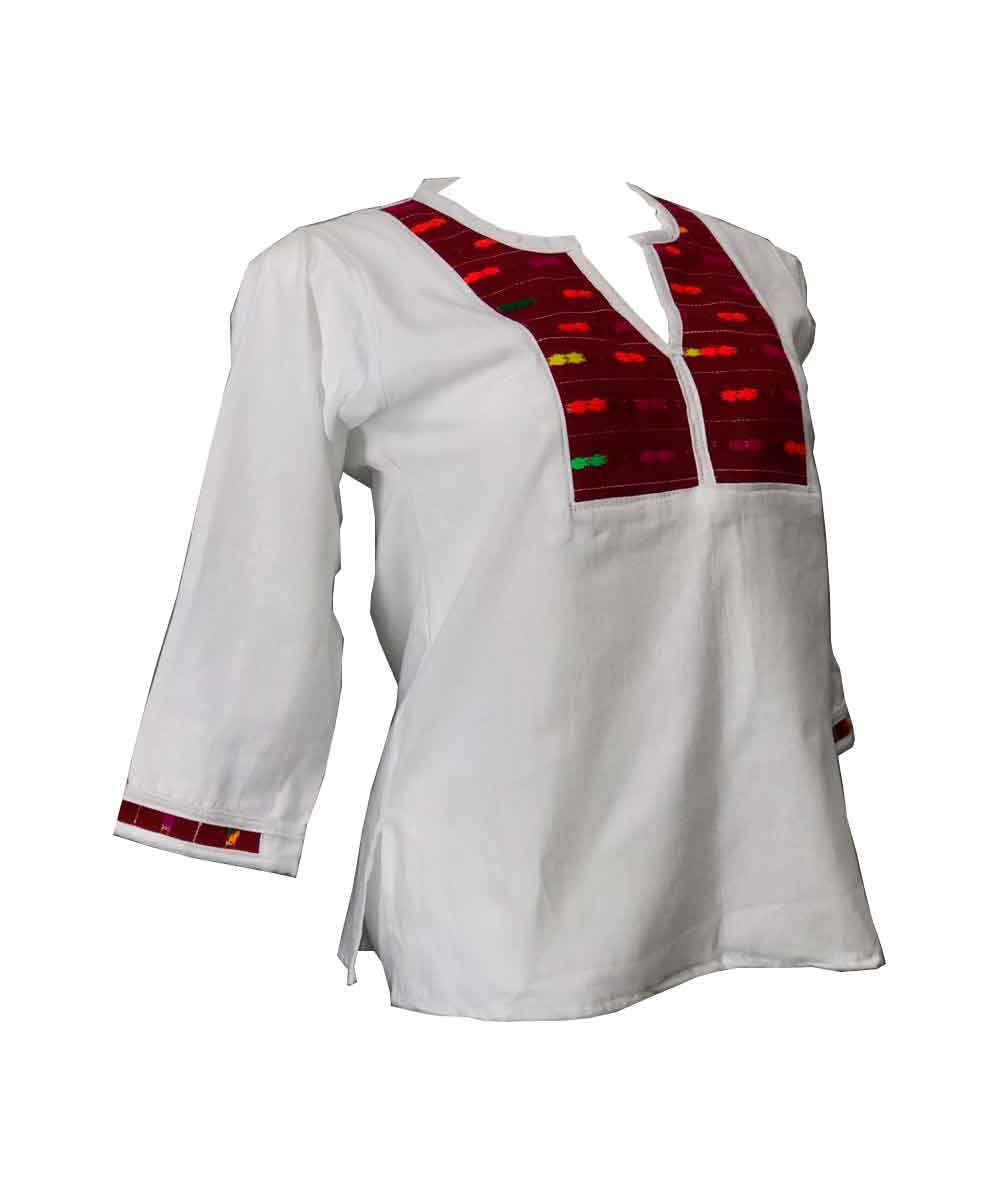 Oaxaca Blusa Tipica De Mexico Blusa Con Aplicación De La Región